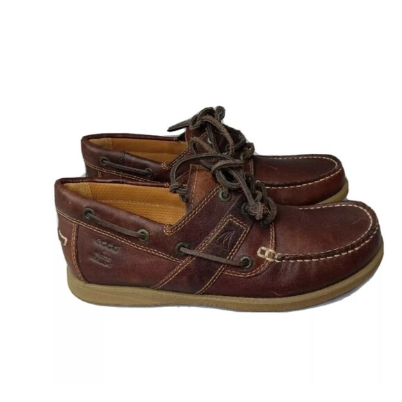 Ecco Leather Boat Shoes Men\'s Size 7 Water Repellent EU 41  Brown main image 7